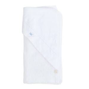 NEW BABY GI baby little royals towel in white/blue